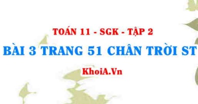 Bài 3 trang 51 Toán 11 Tập 2 Chân trời sáng tạo